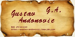 Gustav Andonović vizit kartica